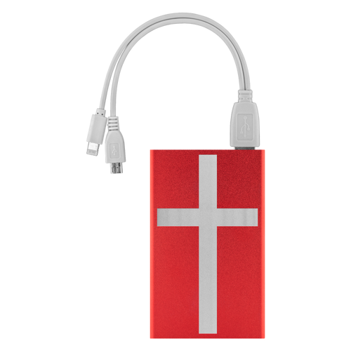 Denmark Gifts: Danish Flag or The Cross Power Bank