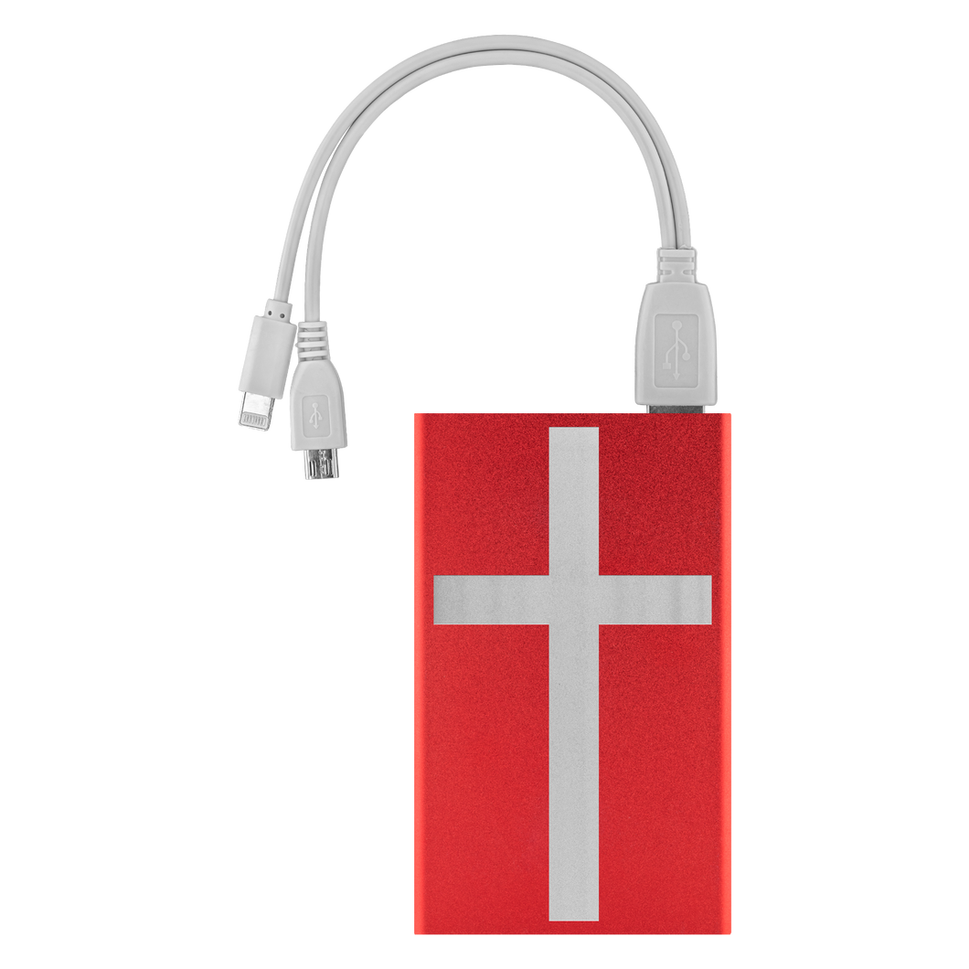 Denmark Gifts: Danish Flag or The Cross Power Bank