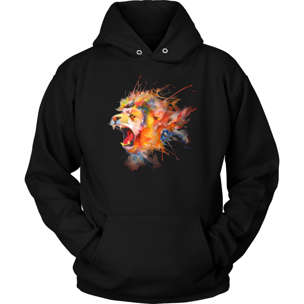 Roaring Lion [watercolor design] - Unisex Hoodie