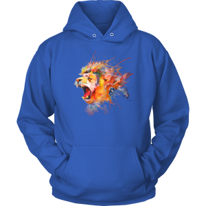 Roaring Lion [watercolor design] - Unisex Hoodie