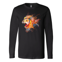 Roaring Lion [watercolor design] - Canvas Long Sleeve Shirt