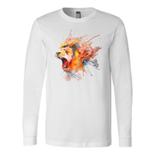 Roaring Lion [watercolor design] - Canvas Long Sleeve Shirt