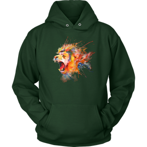 Roaring Lion [watercolor design] - Unisex Hoodie