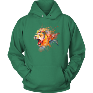 Roaring Lion [watercolor design] - Unisex Hoodie