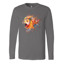 Roaring Lion [watercolor design] - Canvas Long Sleeve Shirt