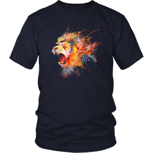 Roaring Lion [watercolor design] - District Unisex Shirt