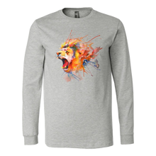 Roaring Lion [watercolor design] - Canvas Long Sleeve Shirt