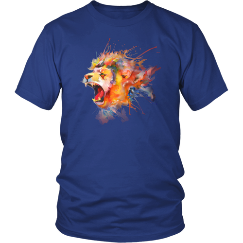 Roaring Lion [watercolor design] - District Unisex Shirt