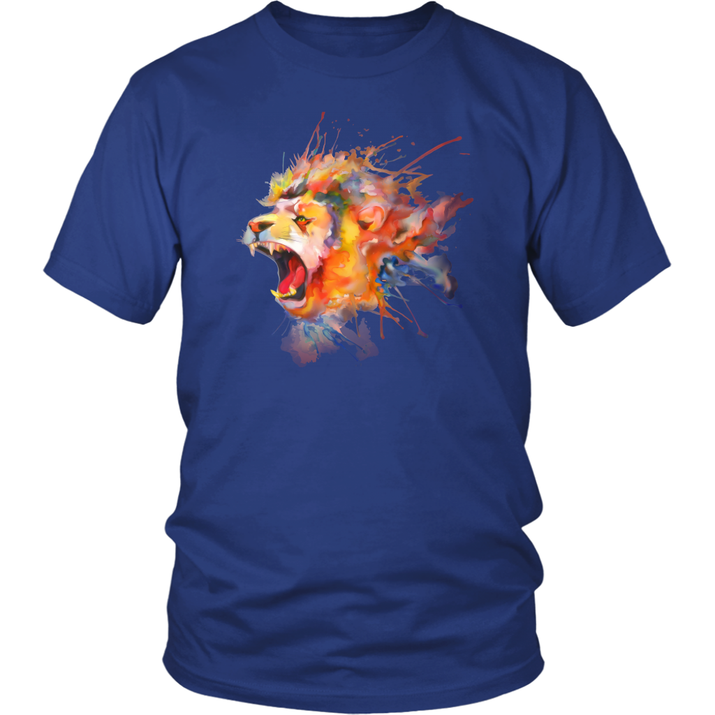 Roaring Lion [watercolor design] - District Unisex Shirt