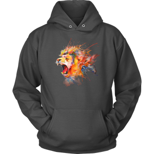 Roaring Lion [watercolor design] - Unisex Hoodie