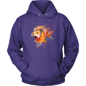 Roaring Lion [watercolor design] - Unisex Hoodie