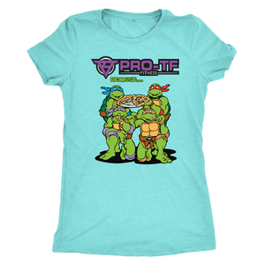Pro-TF: Because... Ninja Turtles & Pizza - Next Level Womens Triblend