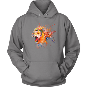 Roaring Lion [watercolor design] - Unisex Hoodie
